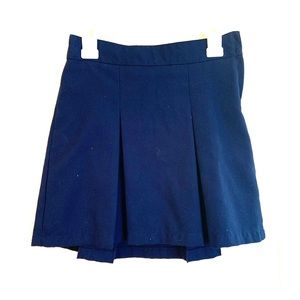 Girls blue pleaded uniform skirt
